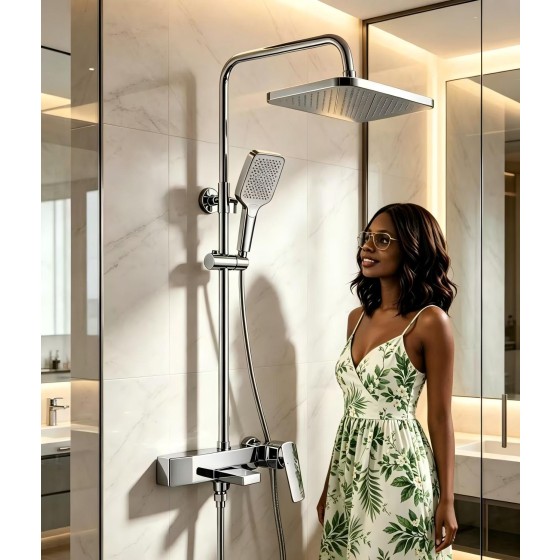 20272-NGN chrome shower set ,STOCK